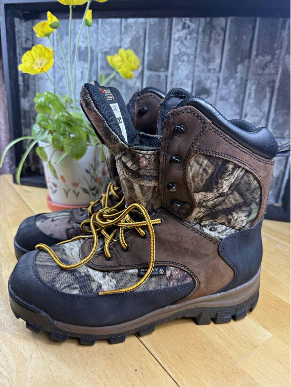 ROCKY Men’s Hunting Boots Camo 8" Water Resistant 3M Thinsulate US 11 M